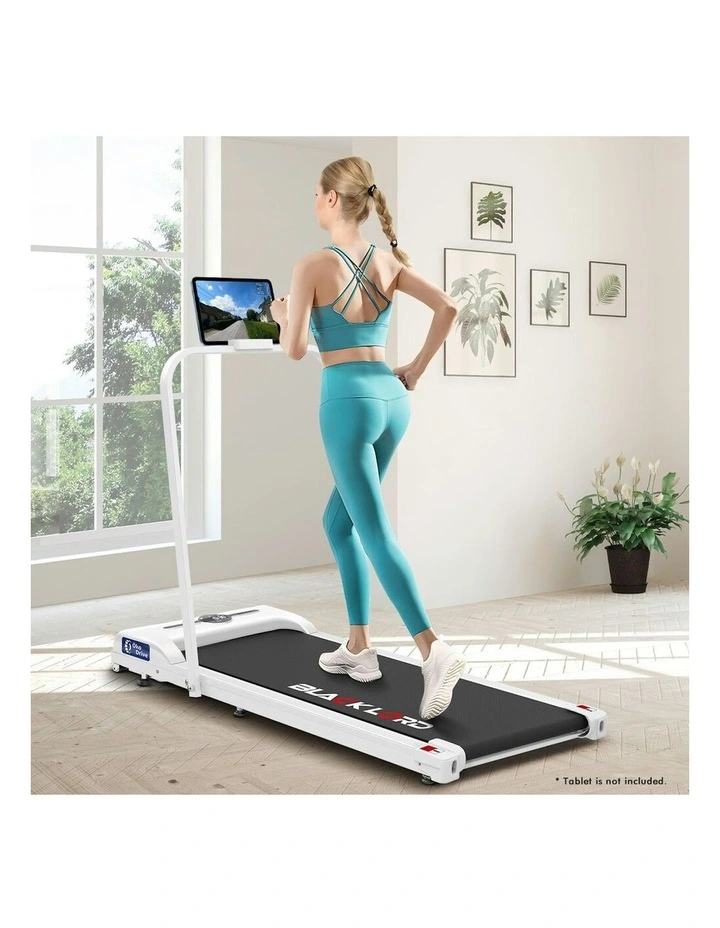 Electric Walking Pad Folding Treadmill in White image 2