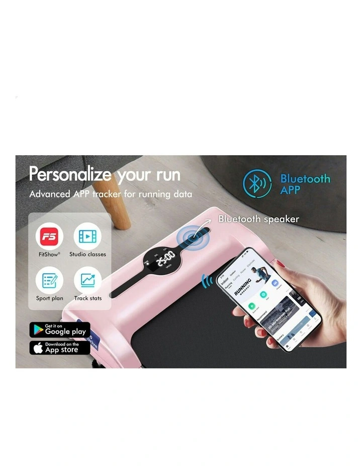 Electric Walking Pad Treadmill in Pink image 3