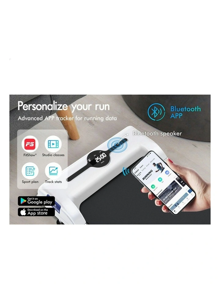 Electric Walking Pad Treadmill in White image 3