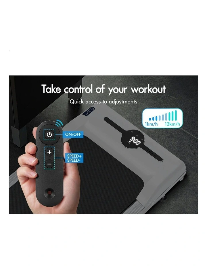 Electric Walking Pad Treadmill in White image 5