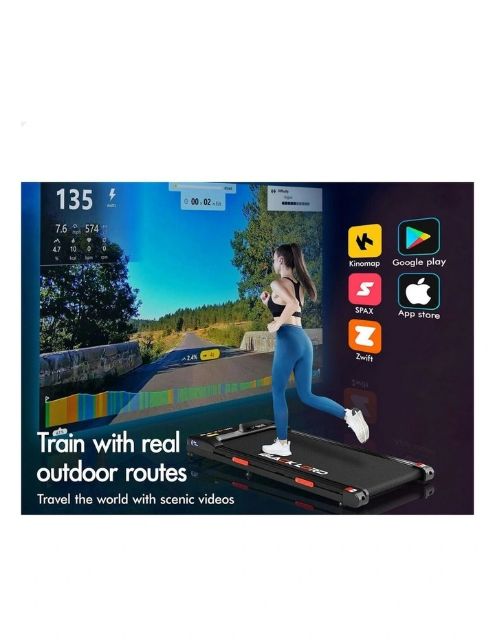 Electric Walking Pad Treadmill in Black image 4
