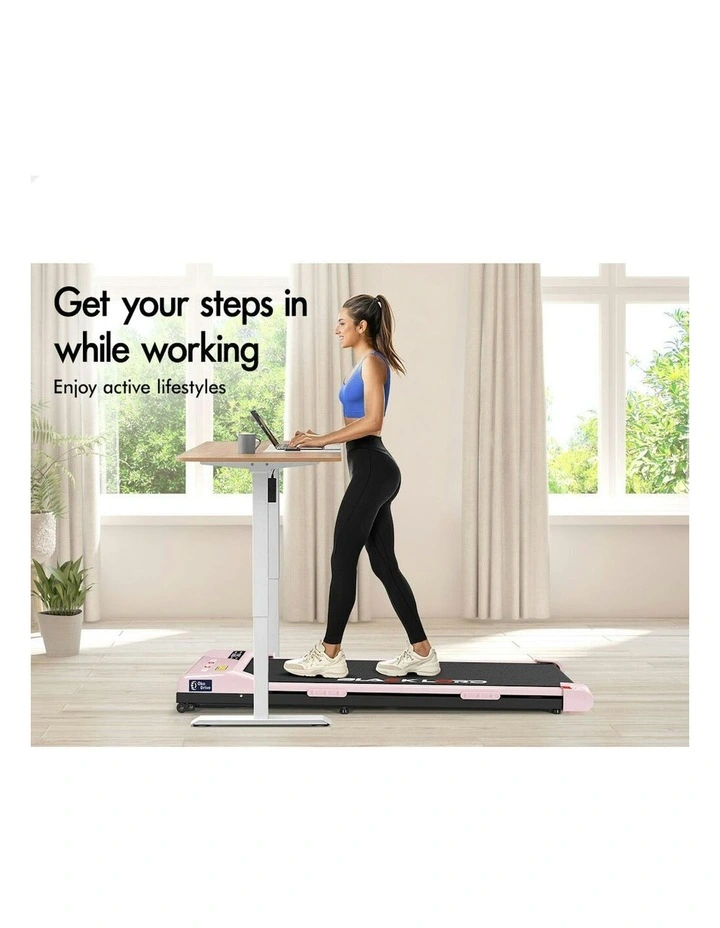 Electric Walking Pad Treadmill in Pink image 5