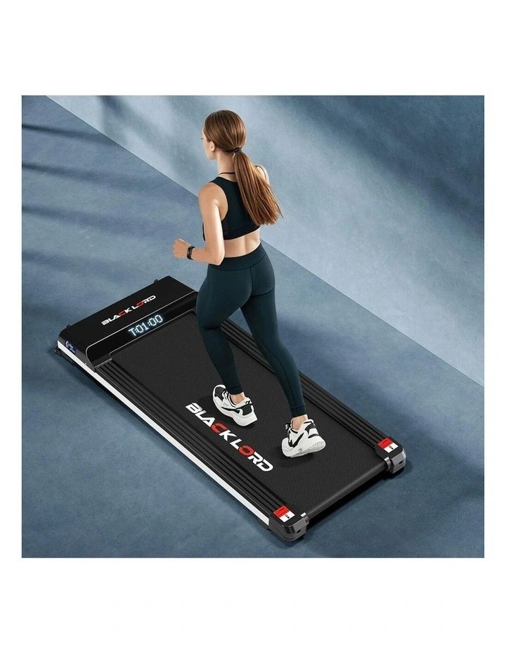 Electric Walking Pad Steel Frame Under Desk Gym Treadmill 410mm in Black image 2