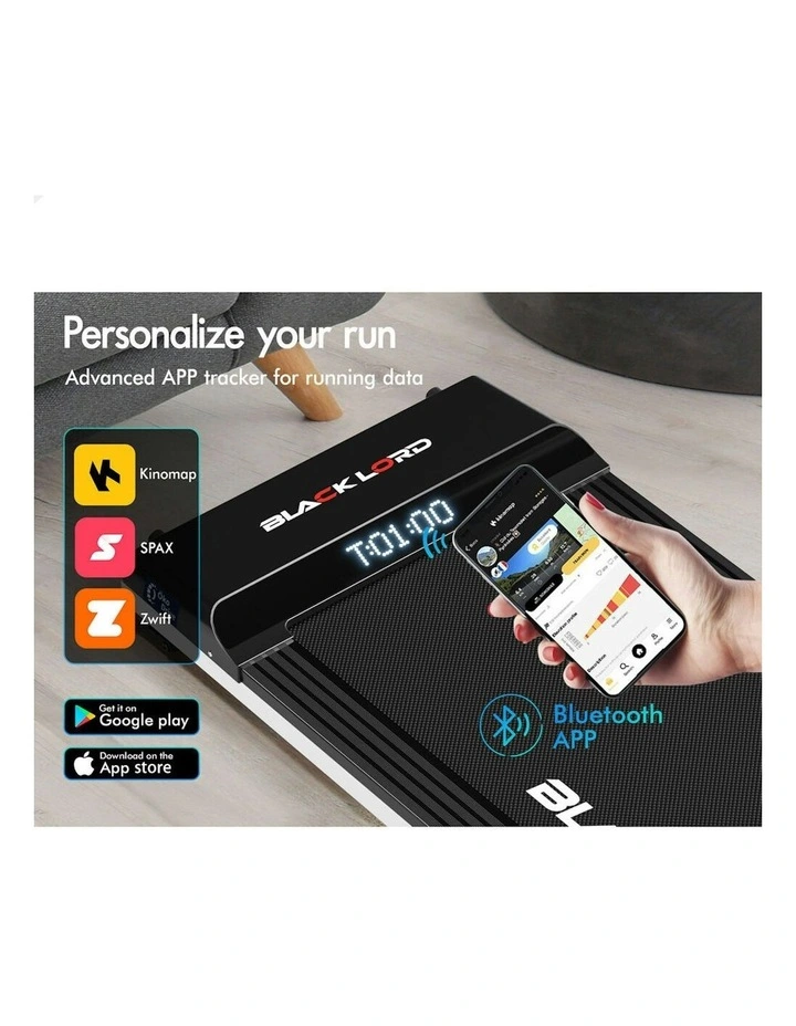 Electric Walking Pad Steel Frame Under Desk Gym Treadmill 410mm in Black image 4