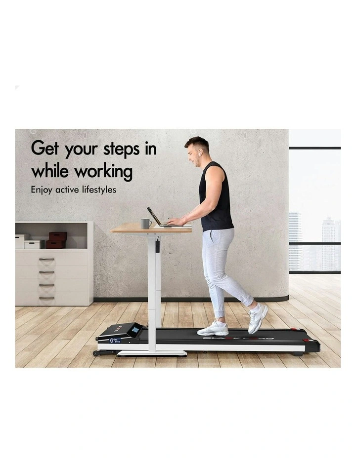 Electric Walking Pad Steel Frame Under Desk Gym Treadmill 410mm in Black image 5