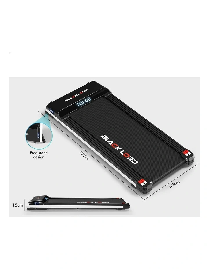 Electric Walking Pad Steel Frame Under Desk Gym Treadmill 410mm in Black image 7