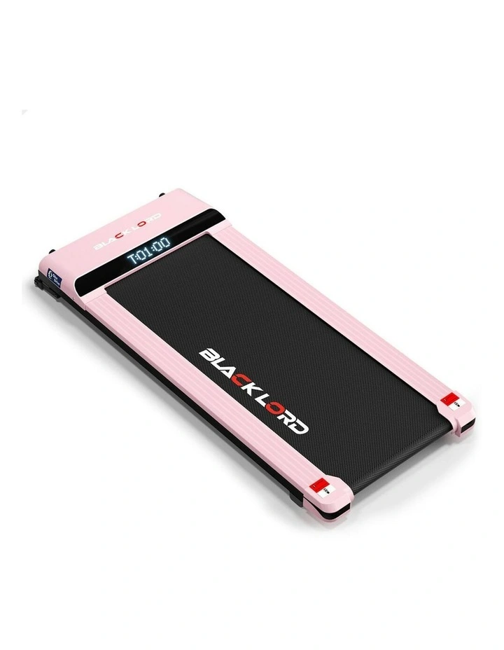 Treadmill Electric Walking Pad Steel Frame Under Desk Gym 410mm in Pink image 1
