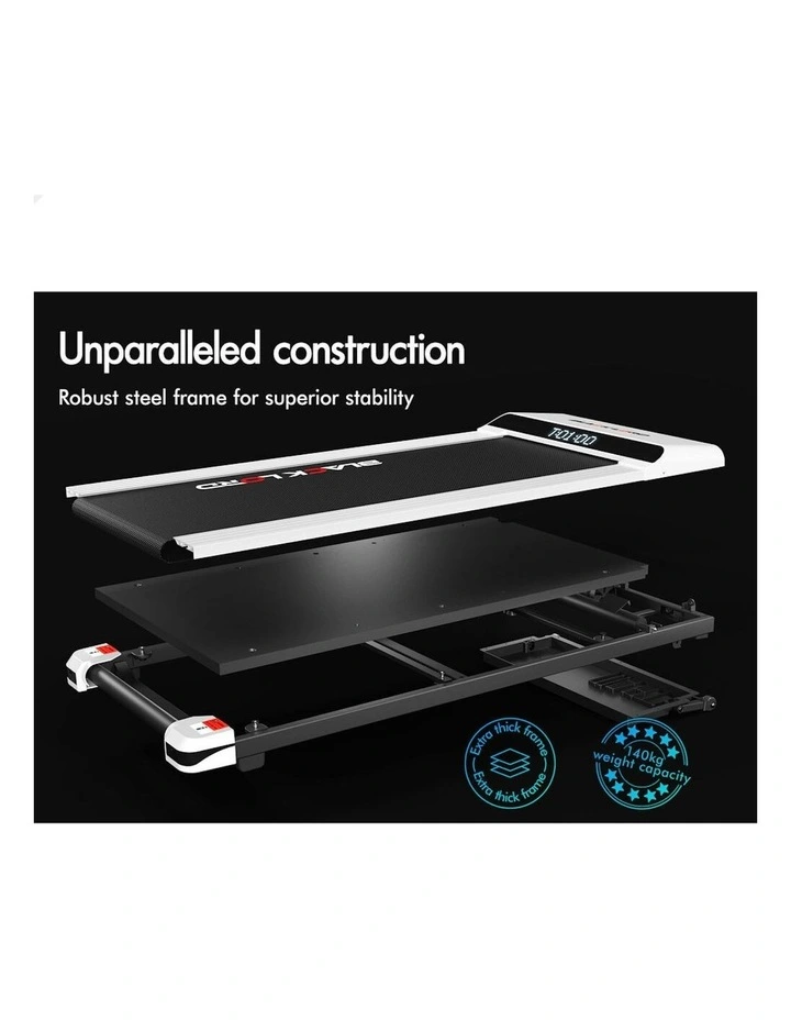 Treadmill Electric Walking Pad Steel Frame Under Desk Gym 410mm in White image 6