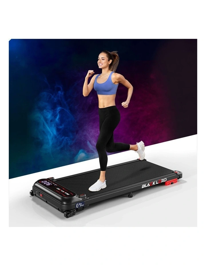 Treadmill Electric Walking Pad Incline Shock Absorbers Gym Black image 2