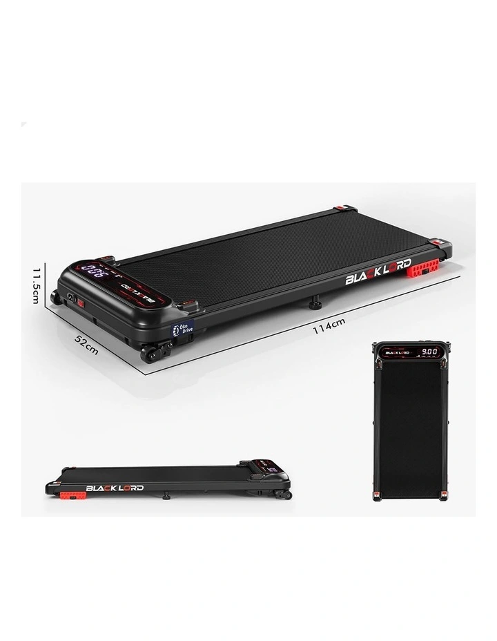 Treadmill Electric Walking Pad Incline Shock Absorbers Gym Black image 4