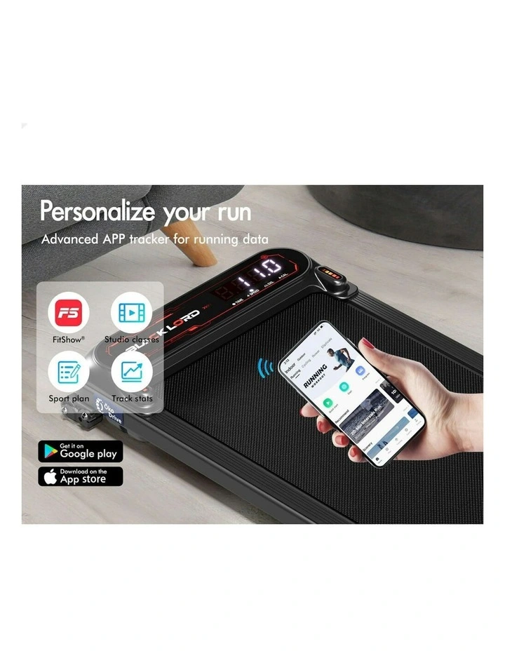 Treadmill Electric Walking Pad Incline Shock Absorbers Gym in Black image 4