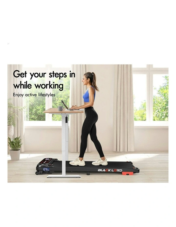 Treadmill Electric Walking Pad Incline Shock Absorbers Gym in Black image 5