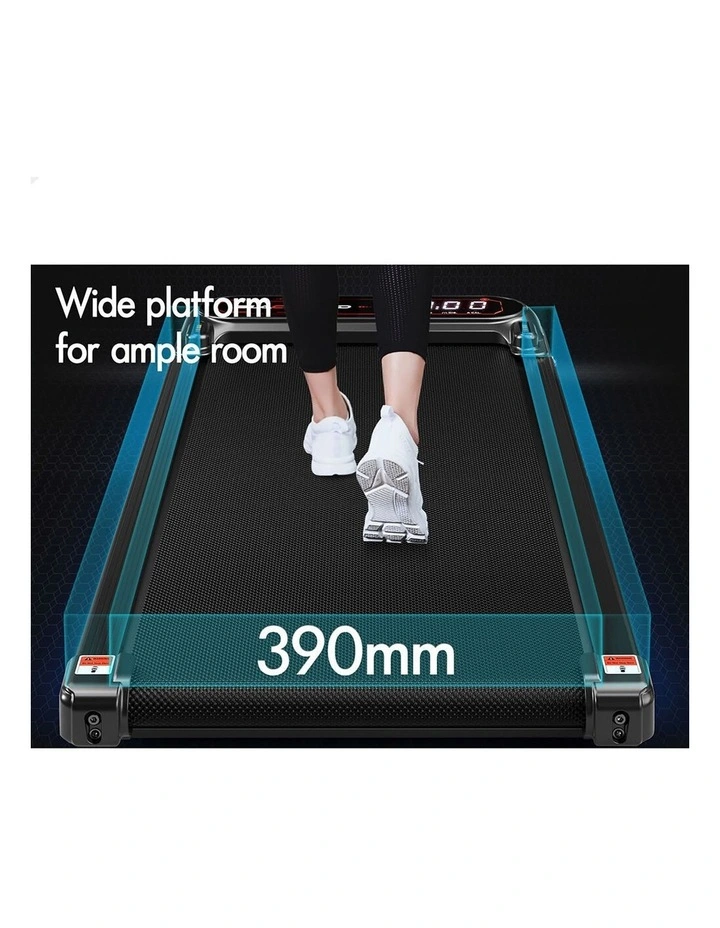 Treadmill Electric Walking Pad Incline Shock Absorbers Gym Black image 6