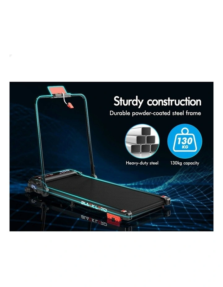 Treadmill Electric Walking Pad Incline Shock Absorbers Foldable in Black image 7