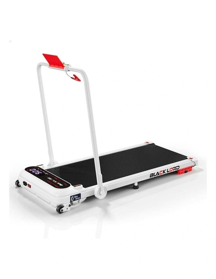 Incline Shock Absorbers Foldable Electric Walking Pad Treadmill in White image 1