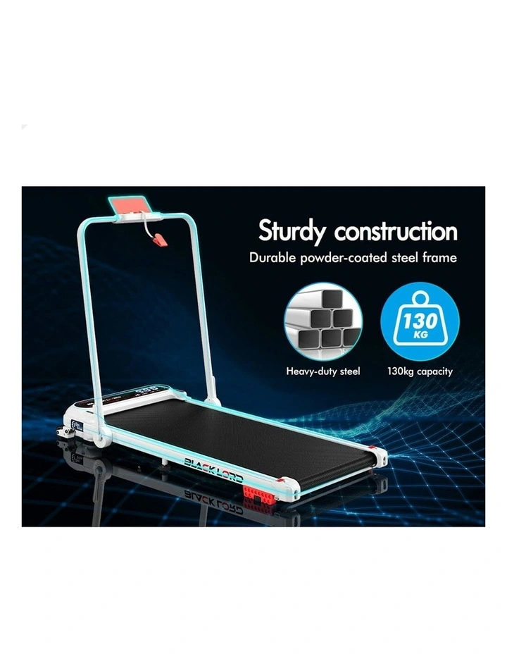 Incline Shock Absorbers Foldable Electric Walking Pad Treadmill in White image 7