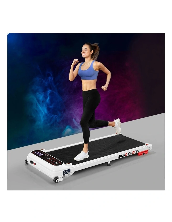 Treadmill Electric Walking Pad Incline Shock Absorbers Gym in White image 2