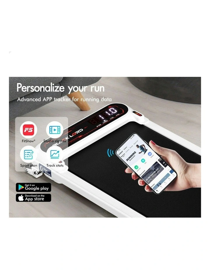 Treadmill Electric Walking Pad Incline Shock Absorbers Gym in White image 4