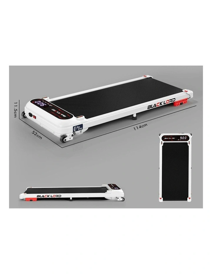 Treadmill Electric Walking Pad Incline Shock Absorbers Gym in White image 6