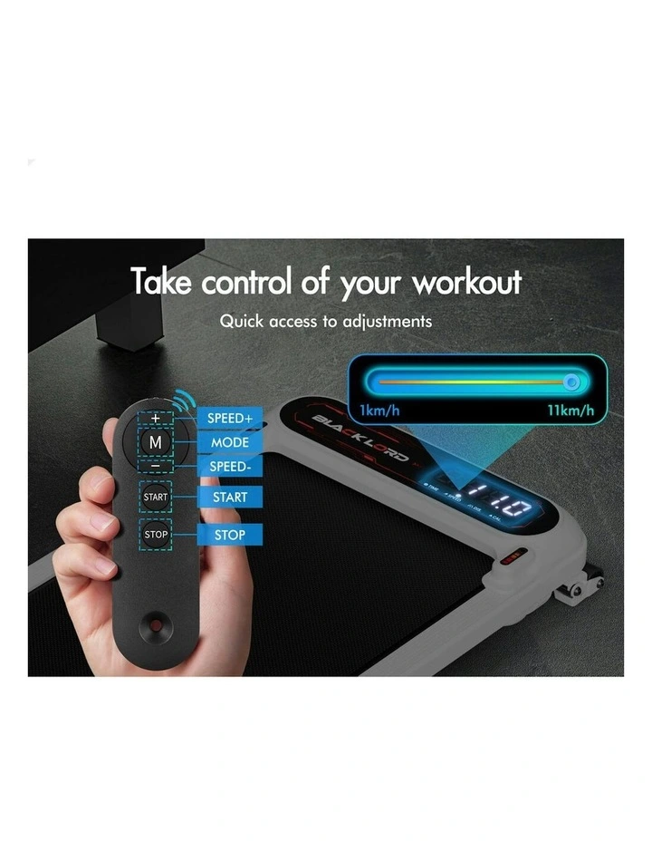 Treadmill Electric Walking Pad Incline Shock Absorbers Gym in White image 7