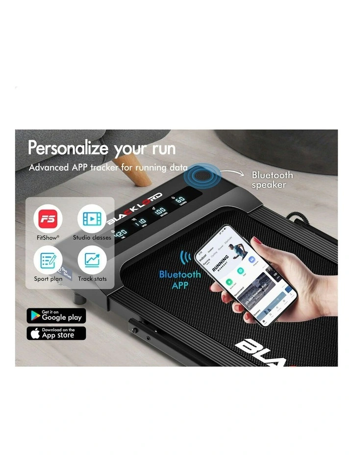 Electric Walking Pad Under Desk Foldable Gym Treadmill 400mm in Black image 3