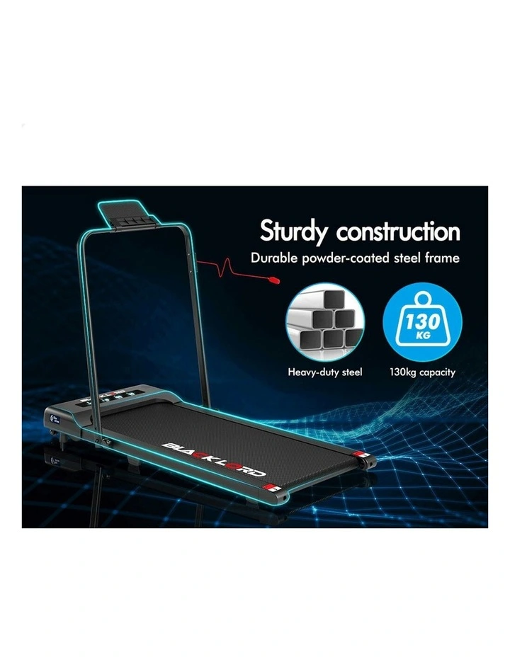 Electric Walking Pad Under Desk Foldable Gym Treadmill 400mm in Black image 7