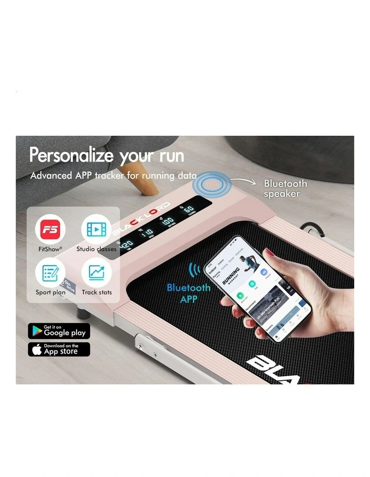 Electric Walking Pad Under Desk Foldable Gym Treadmill 400mm in Pink image 3