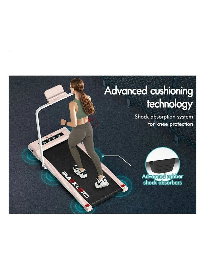 Electric Walking Pad Under Desk Foldable Gym Treadmill 400mm in Pink image 5