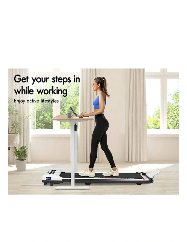 Treadmill Electric Walking Pad Under Desk Foldable Gym 400mm in White image 4