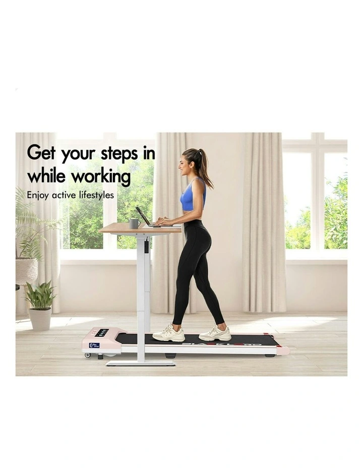 Black Lord Treadmill Electric Walking Pad Under Desk Home Gym 400mm in Pink image 4