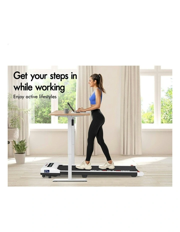 Electric Walking Pad Treadmill 400mm in White image 4