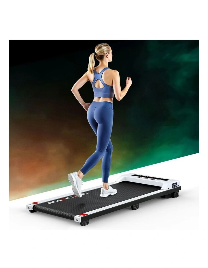 Electric Walking Pad Under Desk Home Office Fitness Treadmill in White image 2