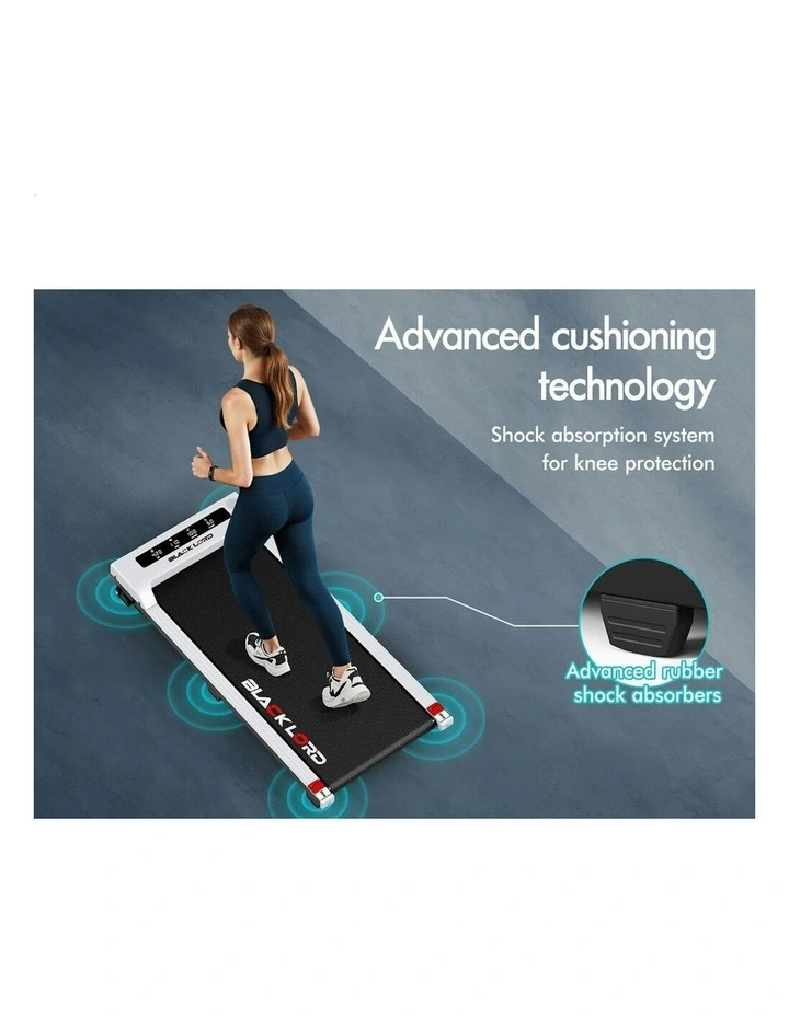 Electric Walking Pad Under Desk Home Office Fitness Treadmill in White image 6