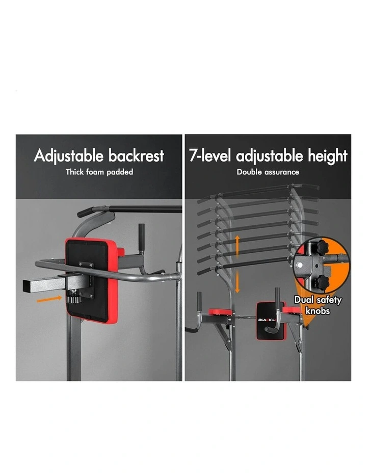 Power Tower Chin Up Weight Bench in Black image 6