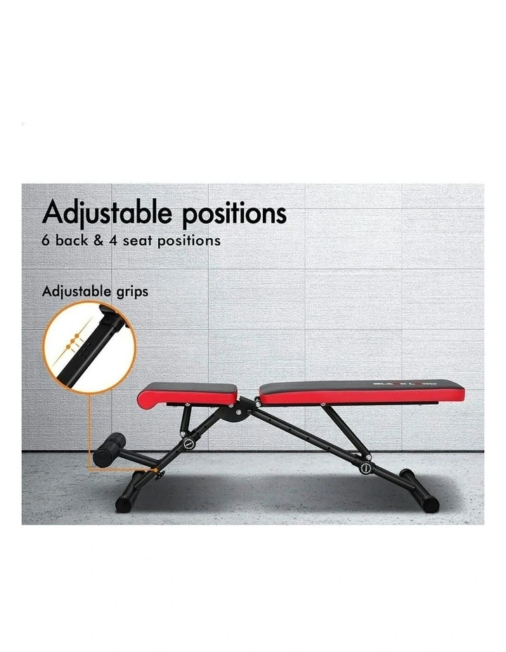 Weight Bench FID Bench Fitness Flat Incline Decline Press Gym in Black image 5