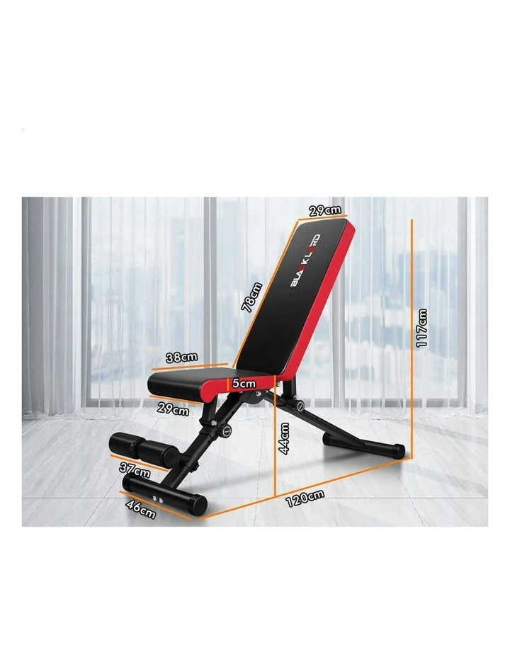 Weight Bench FID Bench Fitness Flat Incline Decline Press Gym in Black image 7