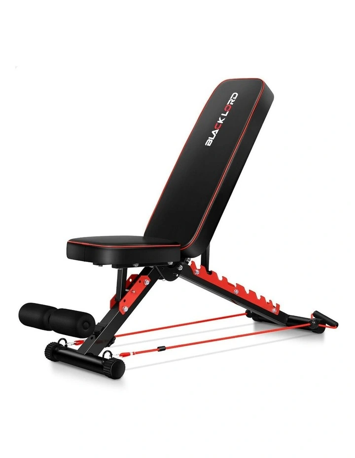 Adjustable Flat Incline Decline Sit-up Weight Bench in Black image 1