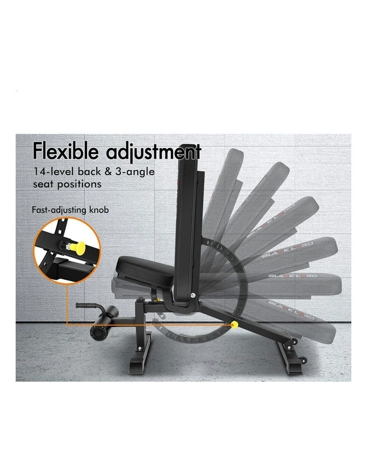 Commercial Weight FID Flat Bench in Black image 5