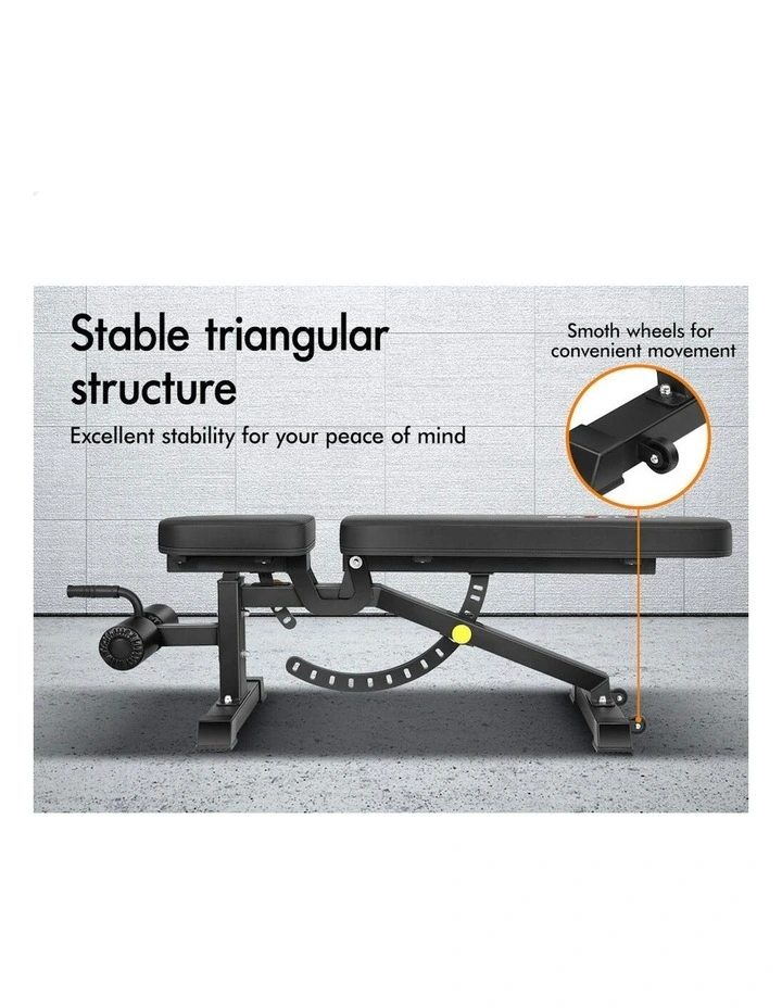 Commercial Weight FID Flat Bench in Black image 6