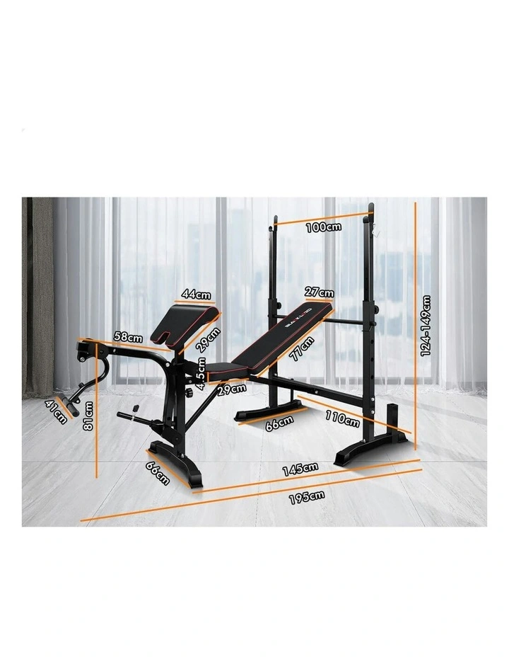 10in1 Press Multi-Station Weight Bench in Black image 7