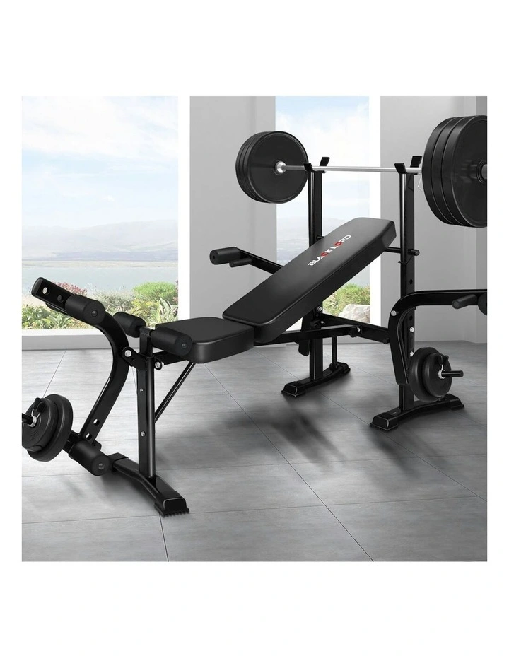 8 in1 Press Multi-Station Weight Bench in Black image 2