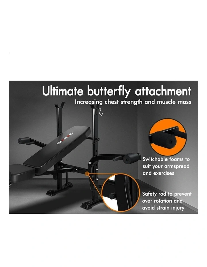 8 in1 Press Multi-Station Weight Bench in Black image 4