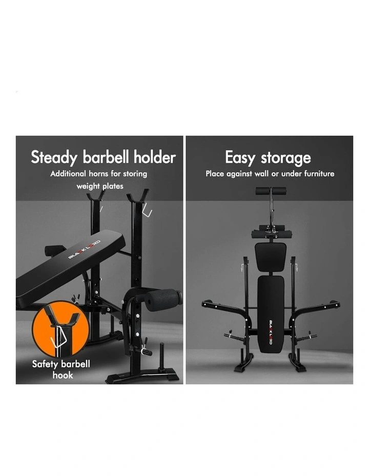 8 in1 Press Multi-Station Weight Bench in Black image 7