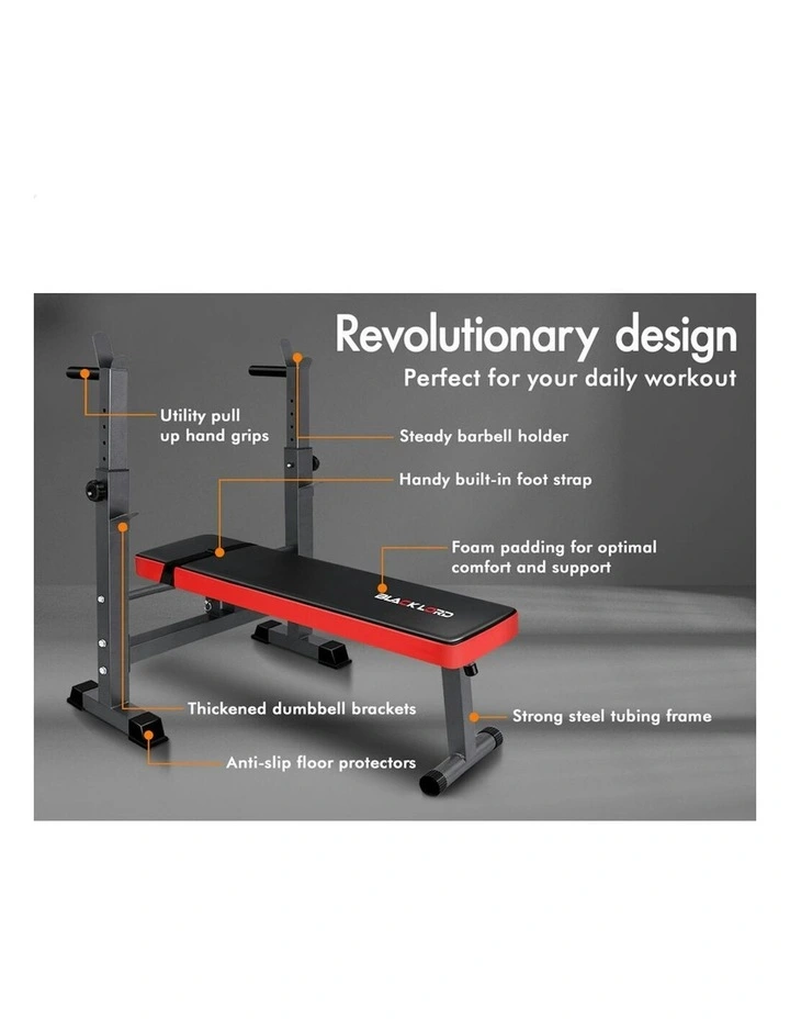 Press Squat Rack Incline Weight Bench in Black image 7