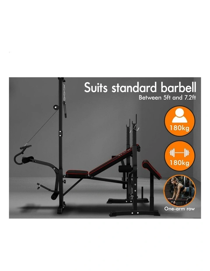 Press Multi-Station Fitness 14in1 Weight Bench in Black image 3