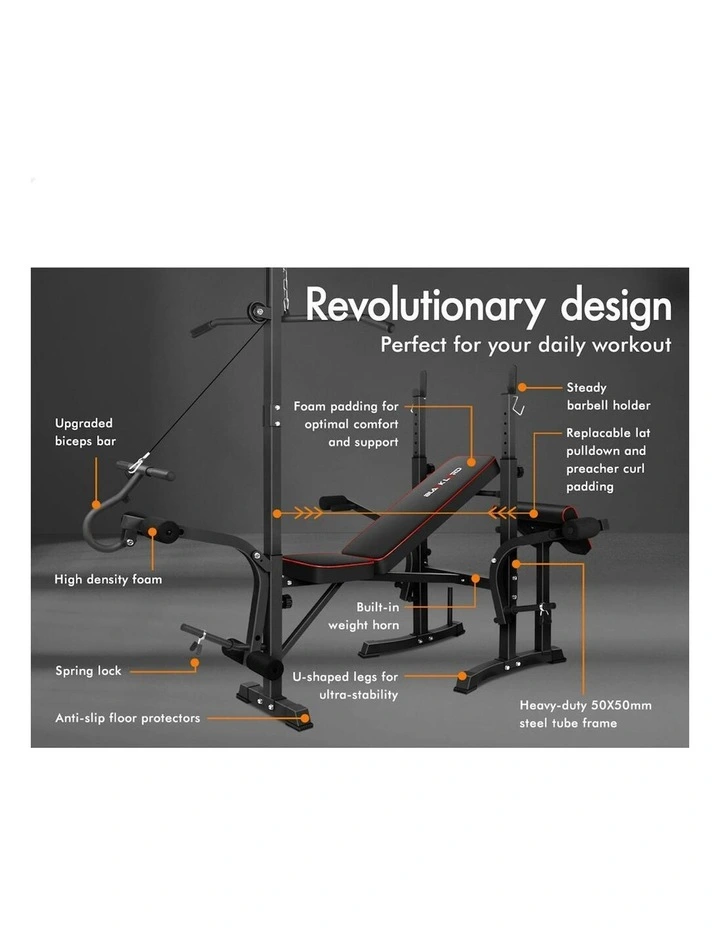 Press Multi-Station Fitness 14in1 Weight Bench in Black image 4