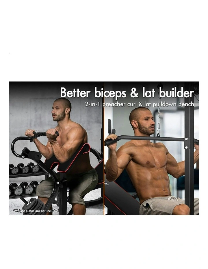 Press Multi-Station Fitness 14in1 Weight Bench in Black image 5