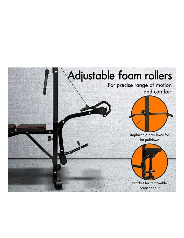 Press Multi-Station Fitness 14in1 Weight Bench in Black image 7