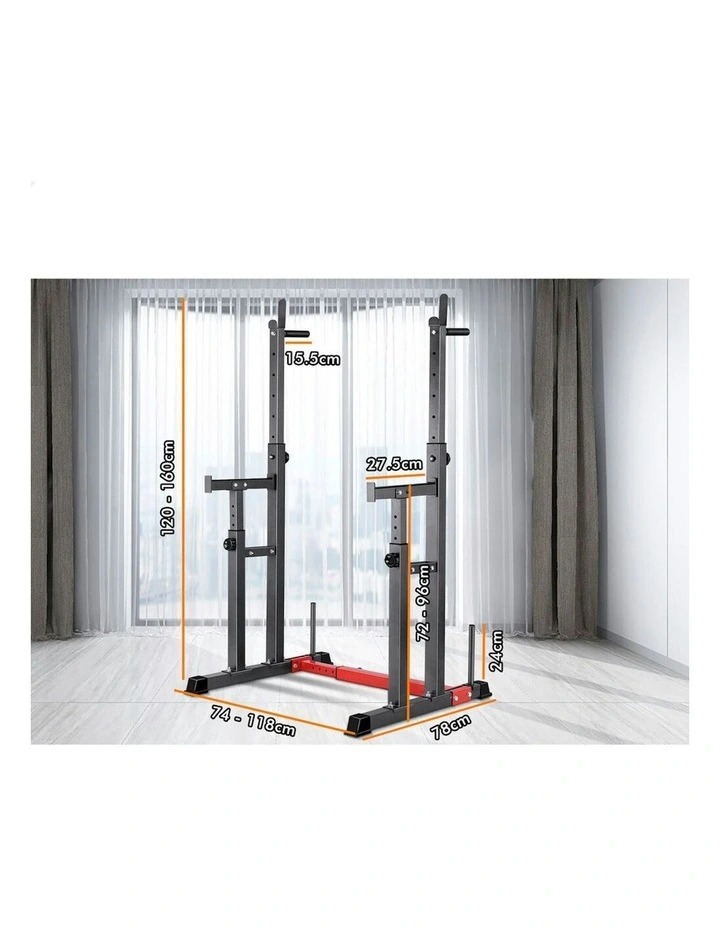 BLACK LORD Squat Rack Adjustable Barbell Rack Weight Bench Press Weight Lifting Gym image 5