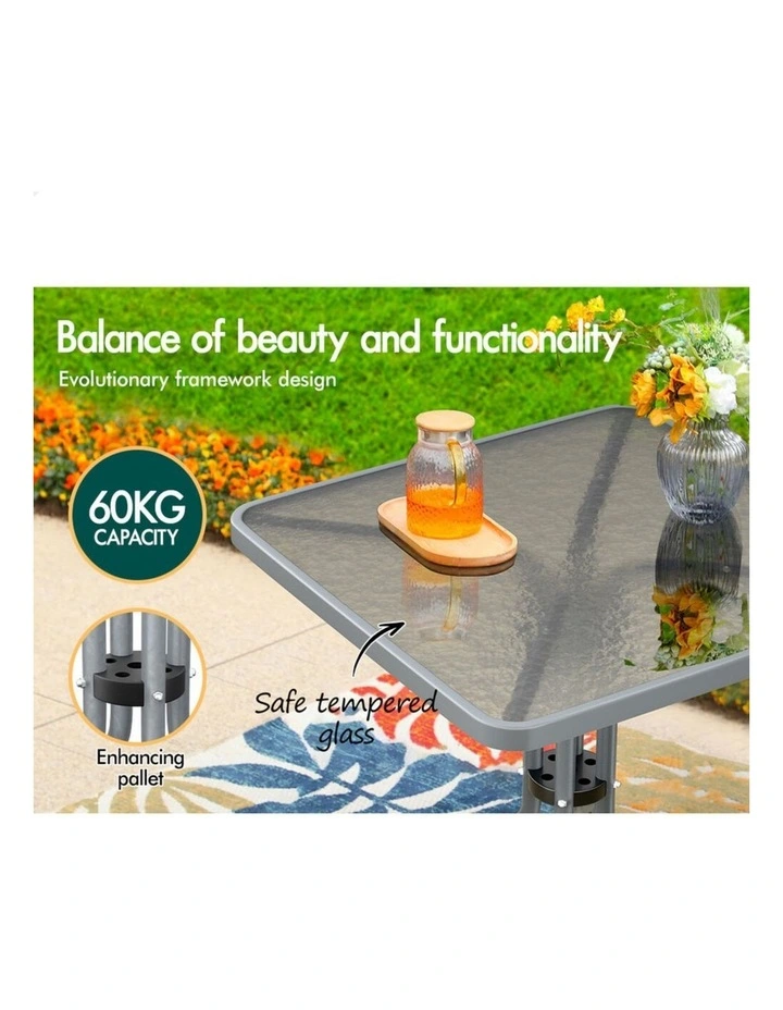 Outdoor Furniture Patio Set 3 Piece in Grey image 4